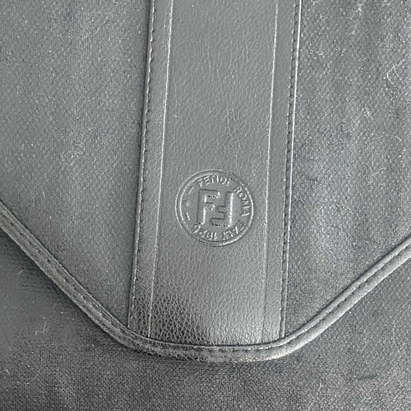 Vintage Fendi Canvas clutch with dust bag